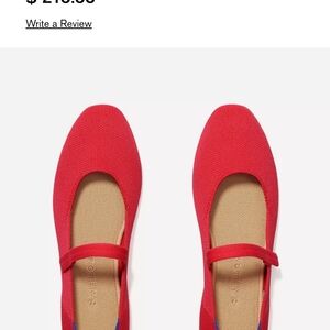 Rothy's Women's Red Mary Jane Flates